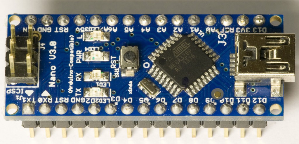 Top side of faulty Arduino Nano