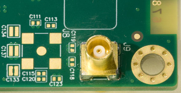 Bottom side of PCB (with calibration connector)