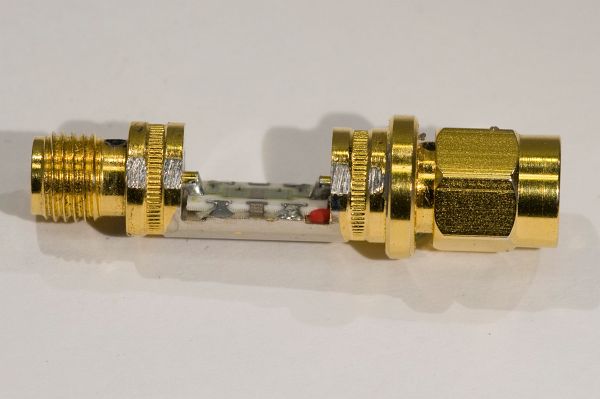 The attenuator substrate viewed from the side.