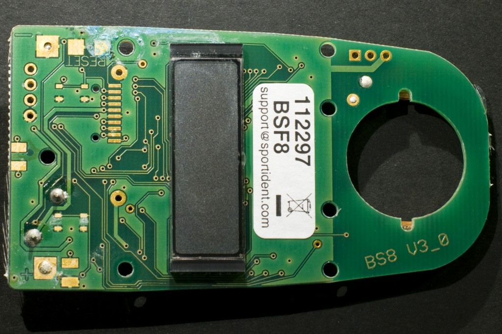 Bottom side of the PCB of the SI station.
