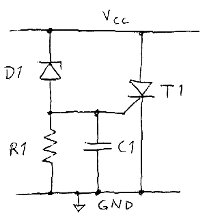 Basic crowbar circuit
