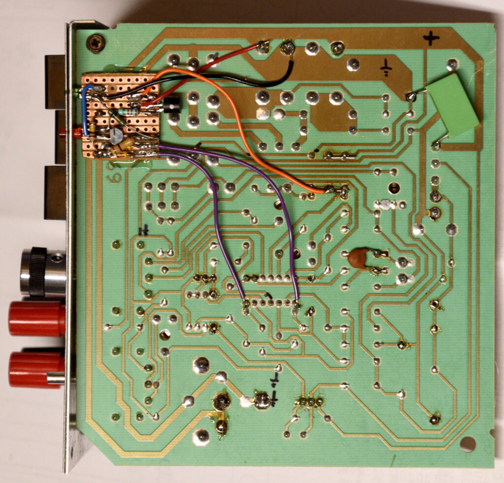 Mascot 719 bottom of PCB after mod