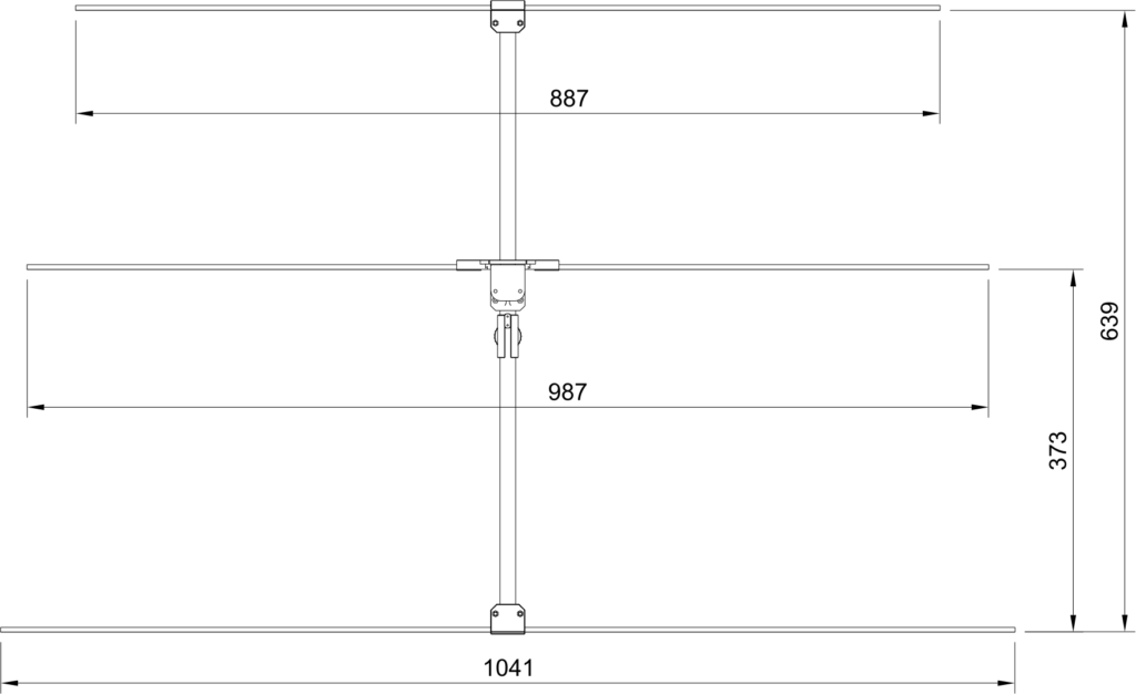 Antenna drawing with dimensions